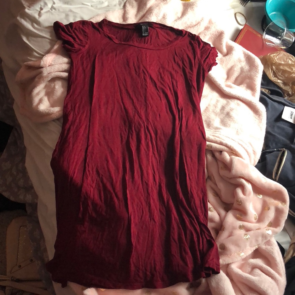 red t-shirt dress